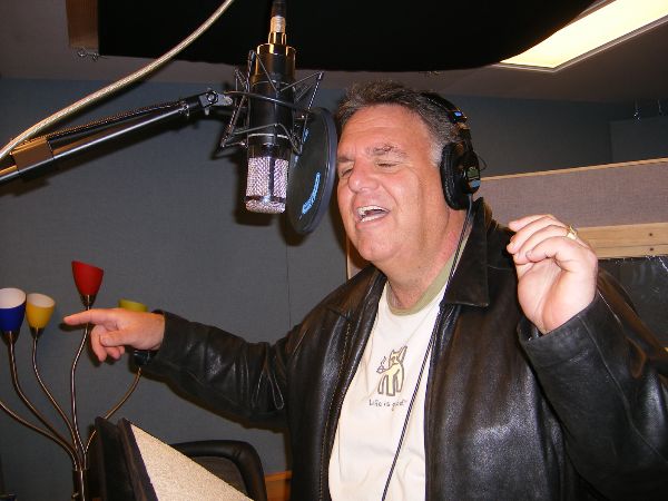 J.S. Gilbert in recording booth